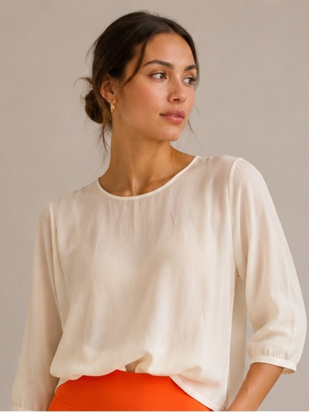 Vintage R.J. Stevens ivory blouse (size 10)